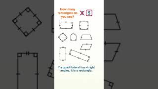 How many rectangles do you see maths math geometry rectangle rectangles square quadrilateral [upl. by Harobed]