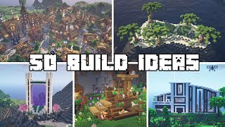 50 Build Ideas for Your Minecraft Survival World [upl. by Hogarth]