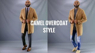 How To Wear A Mens Camel OverCoatHow To Style A Mens Camel TopCoat [upl. by Birch]