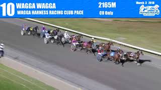 WAGGA  03032018  Race 10  WAGGA HARNESS RACING CLUB PACE [upl. by Claudelle]