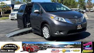 For Sale 2014 Toyota Sienna BraunAbility Power ONE TOUCH Fold Out Ramp Side Loading Wheelchair Van [upl. by Edra]