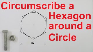 Circumscribe a regular Hexagon around a Circle Simple and easy method [upl. by Cummine]