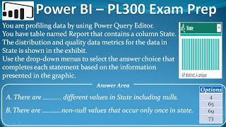 PL 300  Q21  Power BI Column Data Distribution Profile [upl. by Iphagenia589]