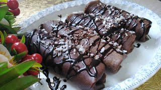 Easy Chocolate Crepes  Yummy Stuffed Crepes  Bilkis Food Art [upl. by Eyahsal]