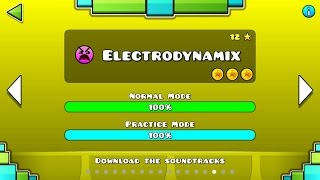 Geometry Dash  Level 15 Electrodynamix All Coins [upl. by Wawro831]