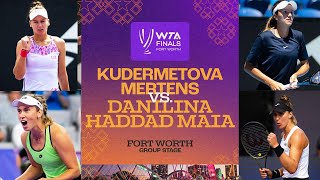 KudermetovaMertens vs DanilinaHaddad Maia  2022 WTA Finals Group Stage  Match Highlights [upl. by Raimundo]