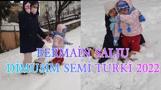 BERMAİN SALJU Dİ MUSİM SEMİ TURKİ 2022  HALİDE BERMAİN SALJU BERSAMA SEPUPU TURKİ [upl. by Chaddy]