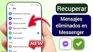 Cómo recuperar mensajes eliminados en Messenger 2024 [upl. by Ttebroc]