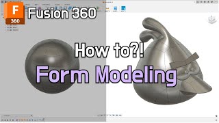 Angry Bird 🐔 Form 3D Modeling with Fusion 360  How to design tip [upl. by Arytal]