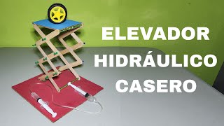 Cómo Hacer Un Elevador Hidraulico para la Escuela  Proyectos Casero [upl. by Eselrahc]