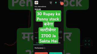 CCL International 30 Rupay Ka Penny Stock बनेगा Multibegger Stock stockmarket trading [upl. by Jain]