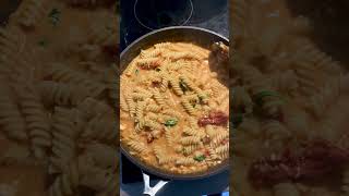 ITALIAN SALMON PASTA WITH VERMOUTH  shorts pasta cooking salmon seafood cookingwithwine [upl. by Ardy]