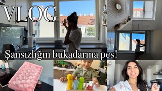 KÜSMÜŞ AĞLAMIŞ😭Nezaman yapmak istesem başıma gelir🤦🏻‍♀️Camlarımı sildim🧼Oyun Saatimiz👼🏼  VLOG [upl. by Kiel]