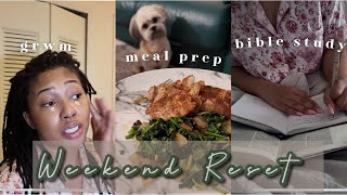 Weekend Reset  a slow weekend 🌚 gender reveal meal prepping Bible study grwm etc [upl. by Devinna]