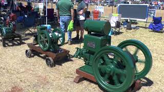 STATIONARY ENGINES AT KINGAROY VINTAGE MACHINERY SHOW 1992017 [upl. by Aw]