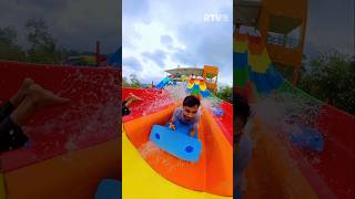 MultiLane Water Slide at BK Water Park waterslide shorts travel [upl. by Zetana523]