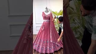 Lehenga Making Process  Peach color Sequence Embroidery work Designer Lehenga choli lehengas [upl. by Enomas]