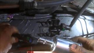 Fuel filter replacement Ford Ranger 2011 Install remove or replace gas filter [upl. by Parrisch]