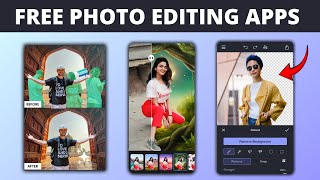 5 Best Free Photo Editing Apps For Android 🔥 ✅  AI Image Editor [upl. by Animahs119]