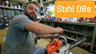 STIHL 08s STARTER ve KARBÜRATÖR BAKIMI [upl. by Urbain594]