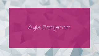 Ayla Benjamin  appearance [upl. by Allegra]