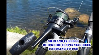 Shimano IX 4000R QuickFire II Spinning Reel Unboxing to Use [upl. by Zoellick]