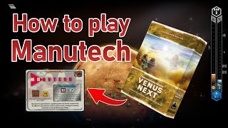 Terraforming Mars Tutorial  How to play Manutech  Road to Venus Next [upl. by Frederich]