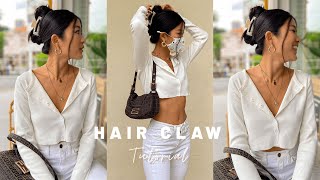 HOW TO 90s Claw Clip Hairstyles  Style Hair with Claw Clip  Easy Tutorial  Cheryl Rocha [upl. by Theodora]