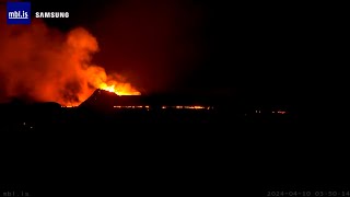 LIVE from Sandhóll  Close up  Iceland volcano eruption [upl. by Jude7]