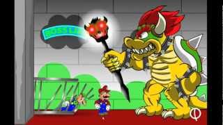 SUPER MARIO HD flash game Winning and ALL Deaths [upl. by Annaiuq]