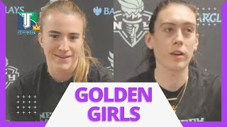 Sabrina Ionescu and Breanna Stewart SHARE their favorite memories from WINNING gold at Paris 2024 [upl. by Alethea]