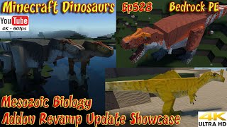 Mesozoic Biology Addon Revamp Update Showcase Minecraft Bedrock PE Dinosaurs Ep528 [upl. by Wolff]