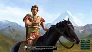 Civilization V Leader  Alexander of Greece Introduction [upl. by Sparrow706]