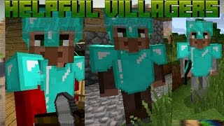 MinecraftHelpful VillagersCREATE A VILLAGER ARMY 1710 [upl. by Llekcor]