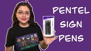 Pentel Sign Pens Review amp Demo [upl. by Arodasi866]