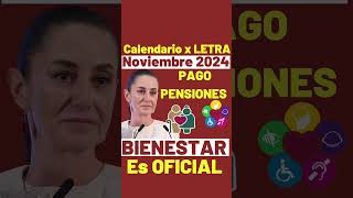 FECHAS de PAGO PENSION ADULTOS MAYORES🧓💰Inicia 1 de NOVIEMBRE DEPOSITO en TARJETA BIENESTAR💳🤔 [upl. by Anitnerolf571]