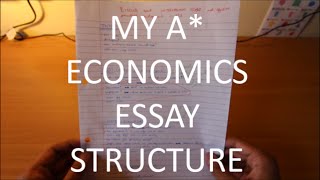 How To Structure ECONOMICS Essay  ALevel  GCSE [upl. by Eilram865]