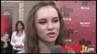 MADELINE CARROLL Interview at quotThe Karate Kidquot Los Angeles Premiere [upl. by Bethena364]