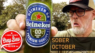 Heineken 00 Sober October NonAlcoholic NA Beer Review by A Beer Snobs Cheap Brew Review [upl. by Fortin831]