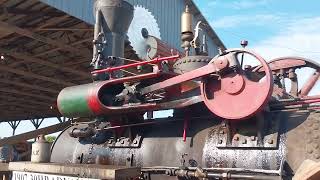 1907 30 HP Advance Steam Tractor Powering the Sawmill at the 2024 Albany Pioneer Days 50th Show [upl. by Arikaahs]