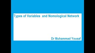 Types of Variables and Nomological Network [upl. by Bertrando]