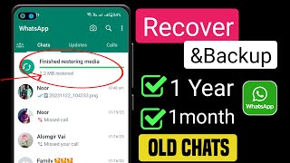 How to Recover Old Whatsapp Deleted Messages  Restore Whatsapp Chat in the absence off Backup [upl. by Doughman848]