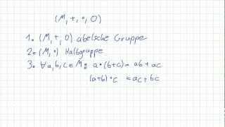 Mathematik für Informatik Studenten 42  Algebraische Grundstrukturen  Ringe [upl. by Vail]