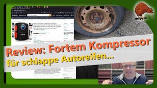 Review Fortem Tragbarer Kompressor für Autoreifen [upl. by Llenol]