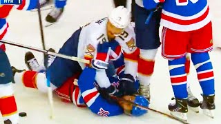 Vincent Trocheck Matt Tkachuk Fight After Goal  Rangers vs Panthers Game 2 Highlights  2024 NHL [upl. by Skier]