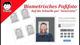 Biometrisches Passfoto Teil 3  Auf die Schnelle via Generator [upl. by Fogarty]