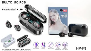 Wireless Bluetooth Earbuds  TWS F9  Unboxing and demo 🔥🔥🎧🎧 [upl. by Quillan]