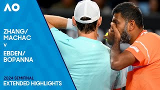 MachacZhang v BopannaEbden Extended Highlights  Australian Open 2024 Semifinal [upl. by Ahc]