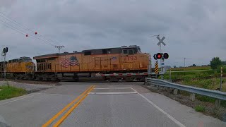 5 UP locomotives with 145 double stacked cars on the Spine Line [upl. by Norak377]