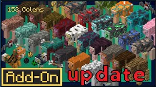 Minecraft Bedrock add on update Golem Pets update 12 [upl. by Layla]